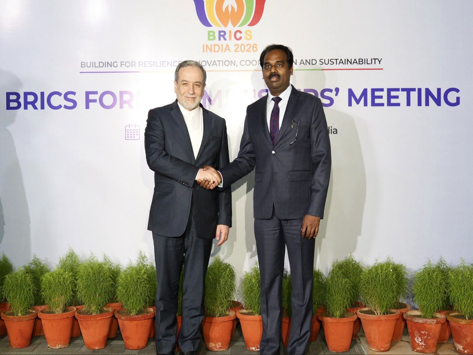 Iran FM Seyed Abbas Araghchi arrives in New Delhi for BRICS Foreign Ministers’ Meeting (Photo: X/@MEAIndia)