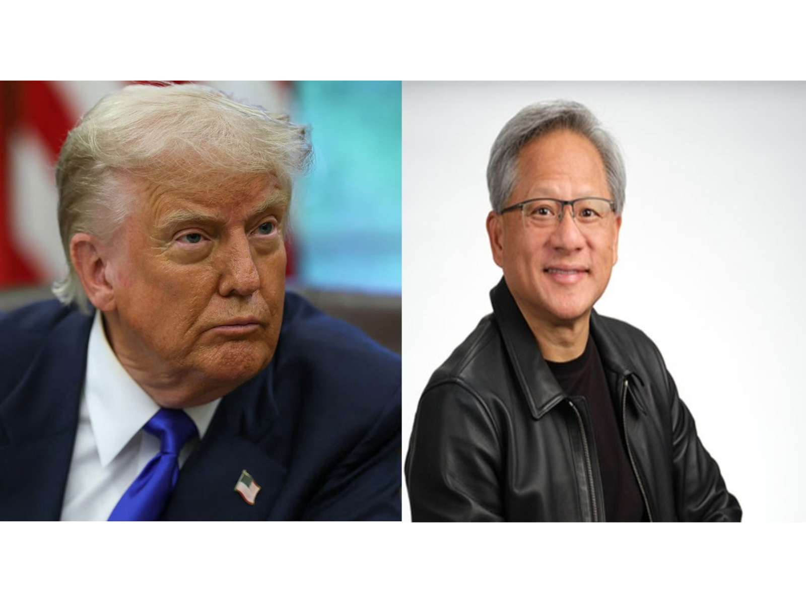 US President Donald Trump and Nvidia Corp. CEO Jensen Huang (Photo/Reuters/Nvidia) US President Donald Trump and Nvidia Corp. CEO Jensen Huang (Photo/Reuters/Nvidia)