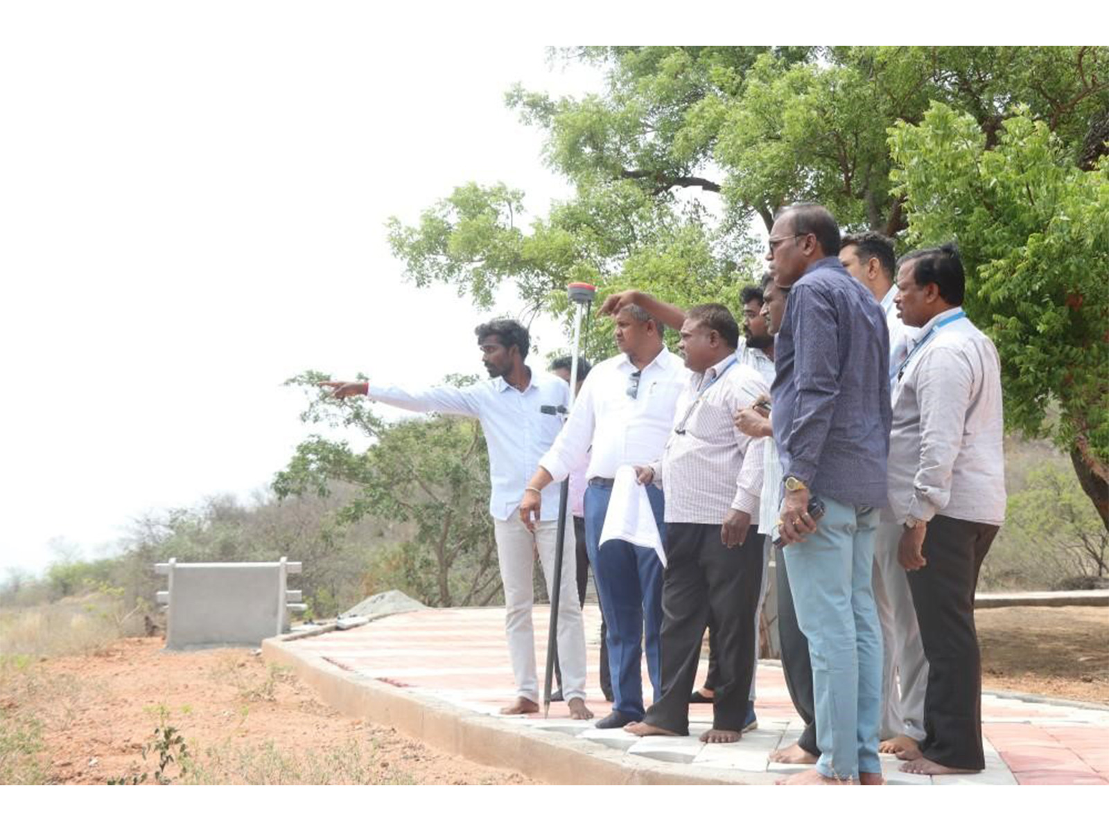 TTD officials measuring the land site donated by G Square Group