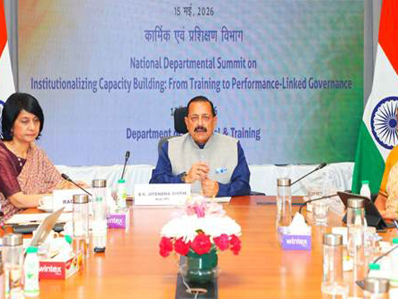 Addressing session of National Departmental Summit (Photo/PIB)