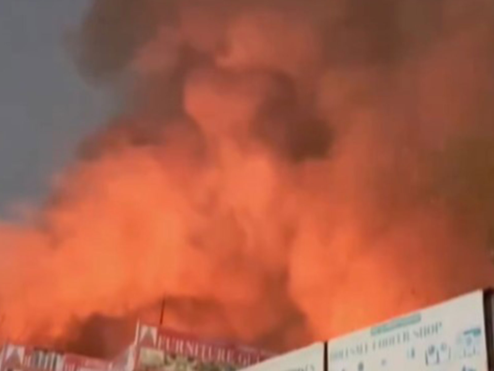 Fire at  Shahberi Furniture Market in Greater Noida (Photo/ANI)