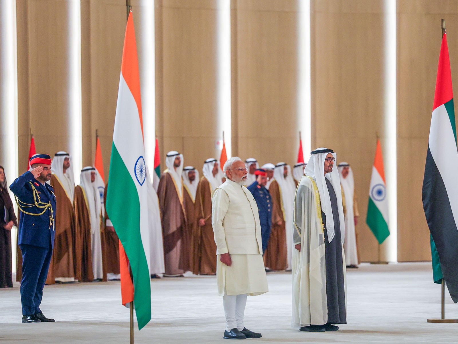 Prime Minister Narendra Modi along with UAE President Sheikh Mohammed bin Zayed Al Nahyan (File Photo/ANI) 