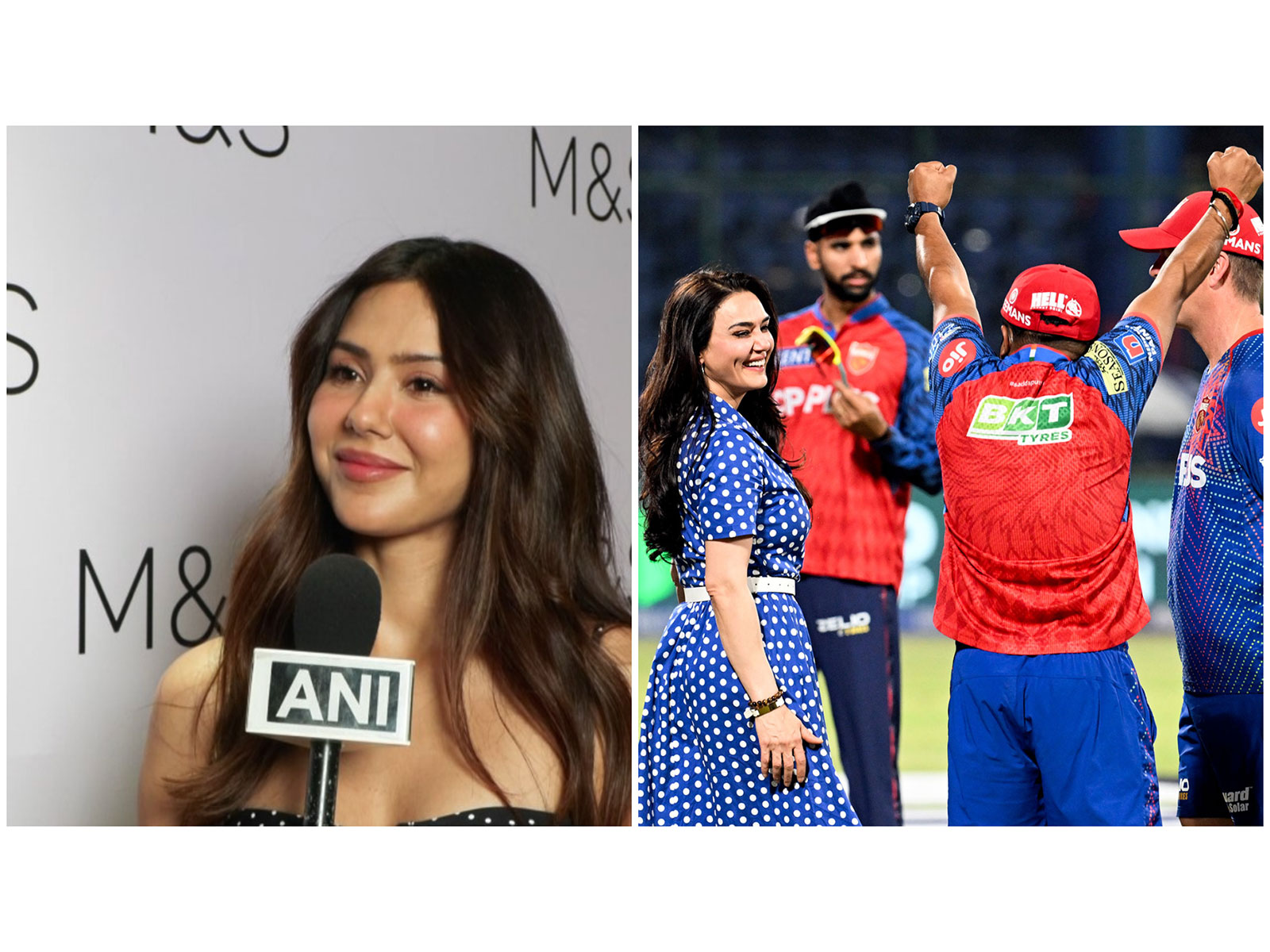 Sonam Bajwa (L) Preity Zinta (R) (Photos/ANI)