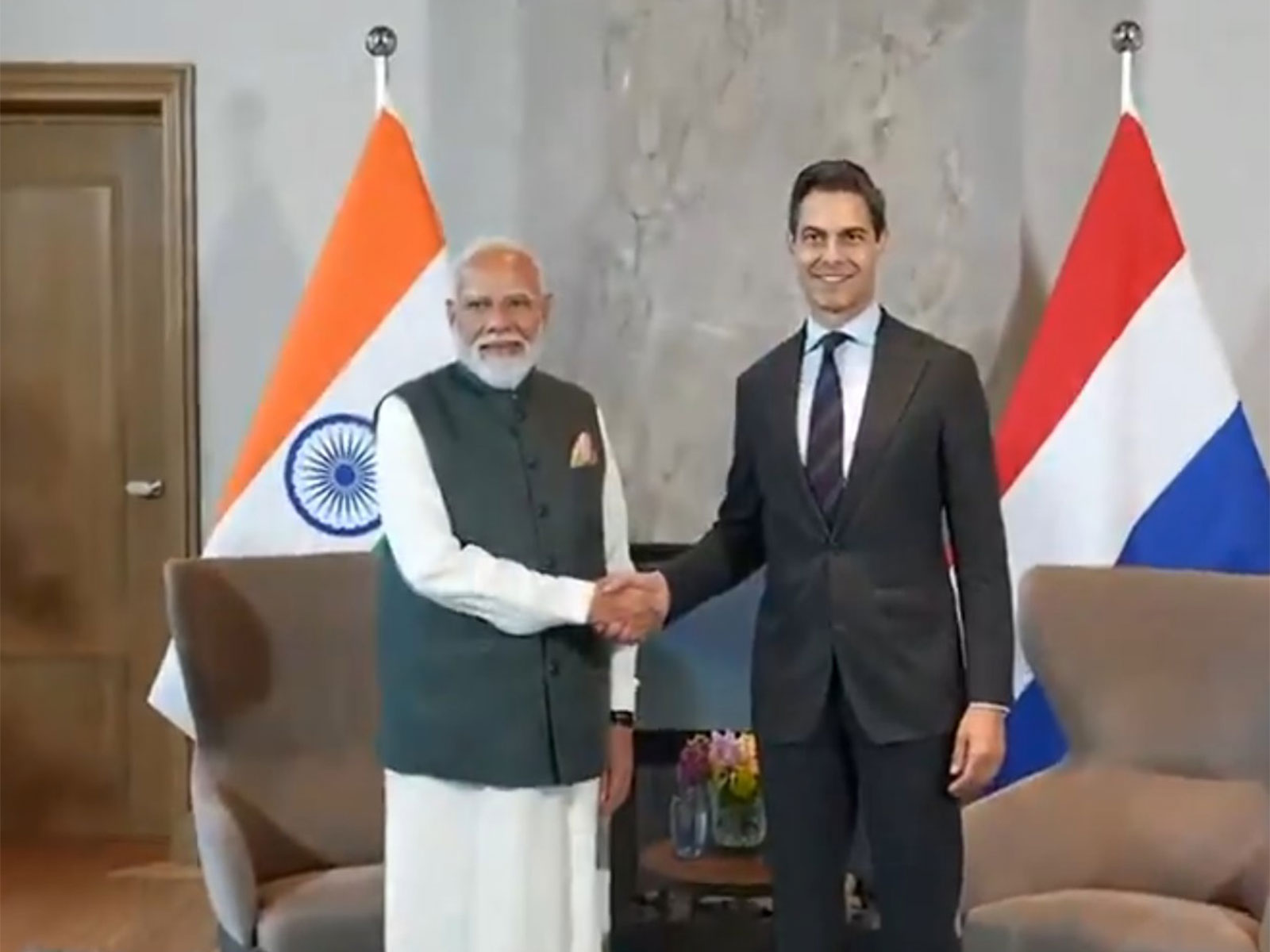 Prime Minister Narendra Modi and Dutch PM Rob Jetten (Photo/ANI) Prime Minister Narendra Modi and Dutch PM Rob Jetten (Photo/ANI)