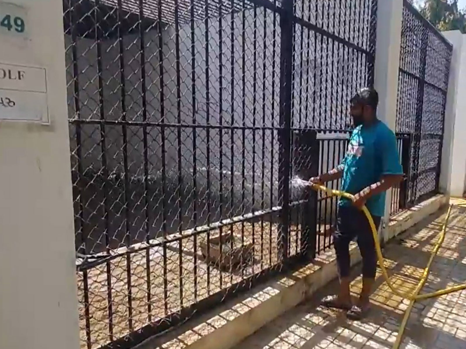 Water sprayed in cages (Photo/ANI) Water sprayed in cages (Photo/ANI)