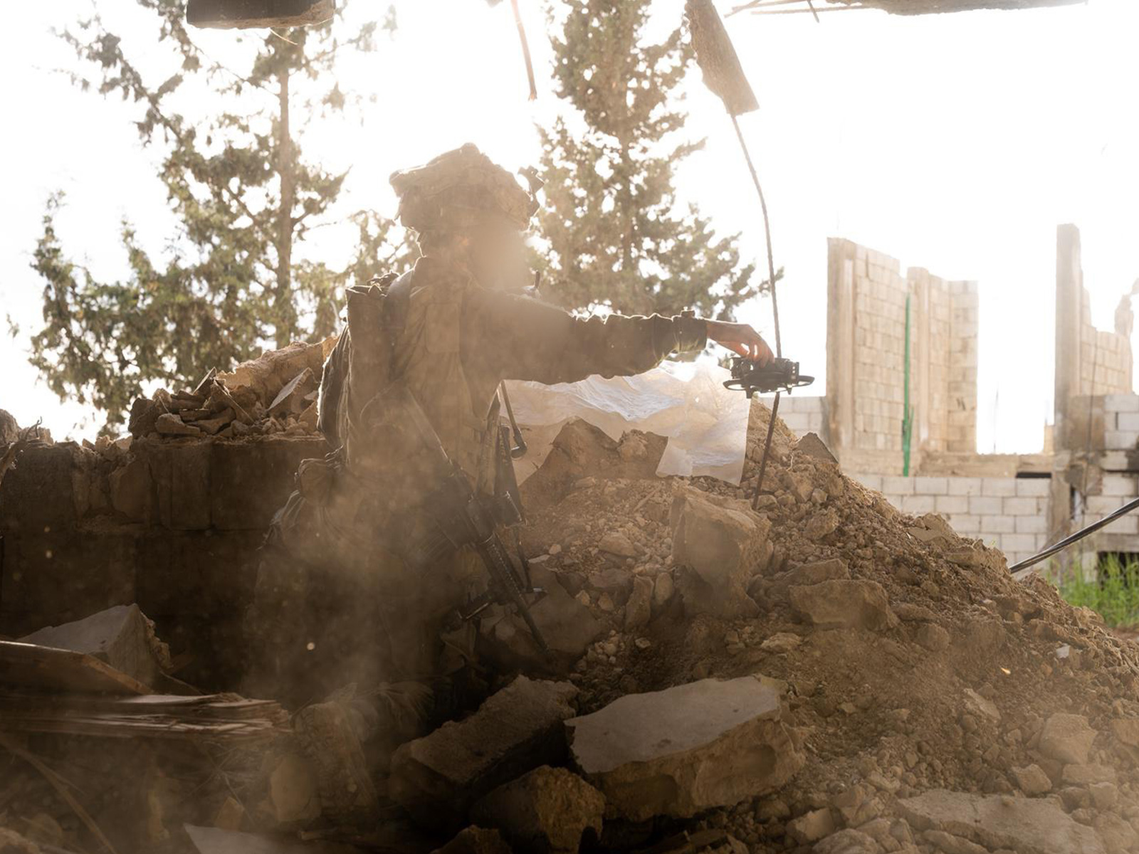An Israeli soldier operating amid rubble, representative image (File Photo: X/@IDF)