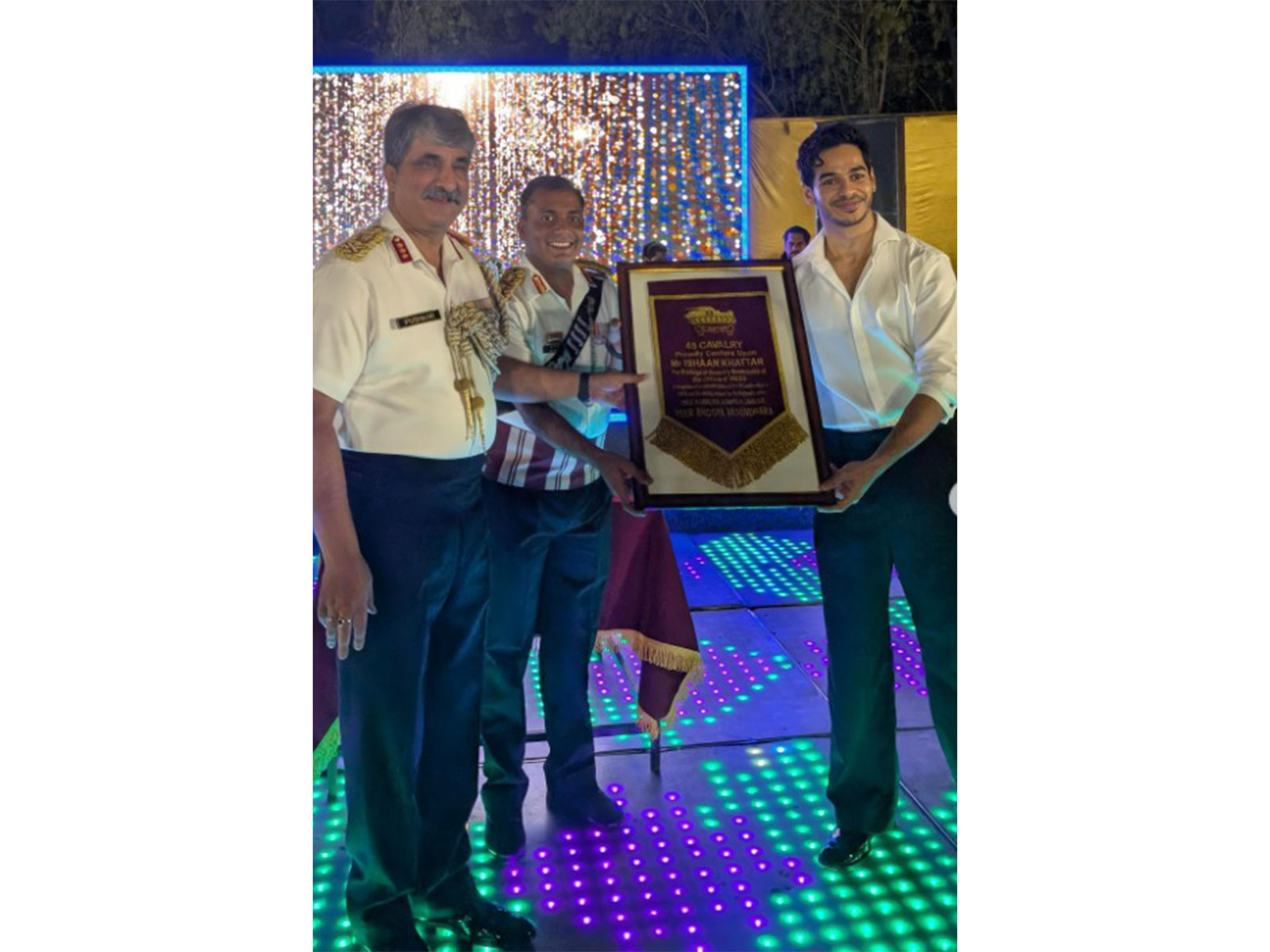 Ishaan Khatter conferred with honorary membership by Indian Armoured Corps (Photo/Instagram/ @ishaankhatter) Ishaan Khatter conferred with honorary membership by Indian Armoured Corps (Photo/Instagram/ @ishaankhatter)