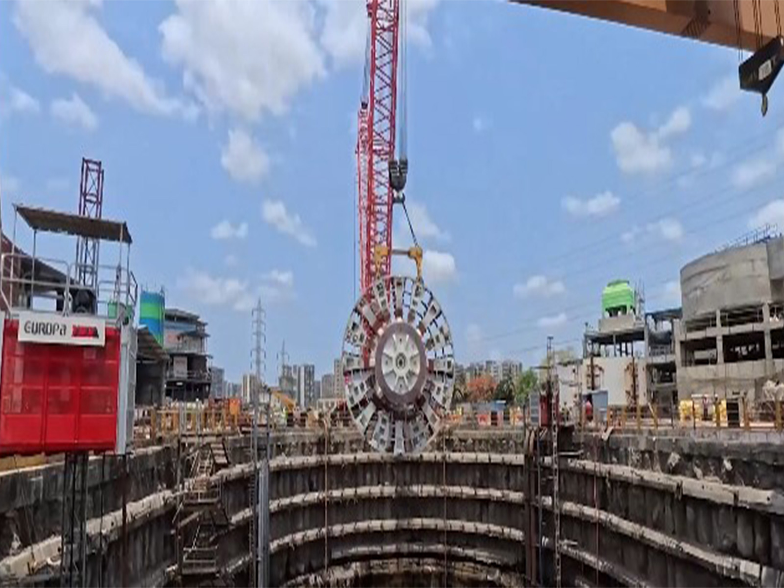 India’s biggest rail tunnel TBM cutterhead lowered for Mumbai-Ahmedabad Bullet Train project (Photo/X@AshwiniVaishnaw)