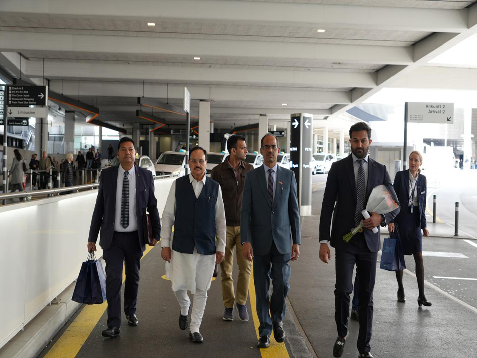 Union Health Minister JP Nadda in Switzerland (Photo/X@JPNadda)