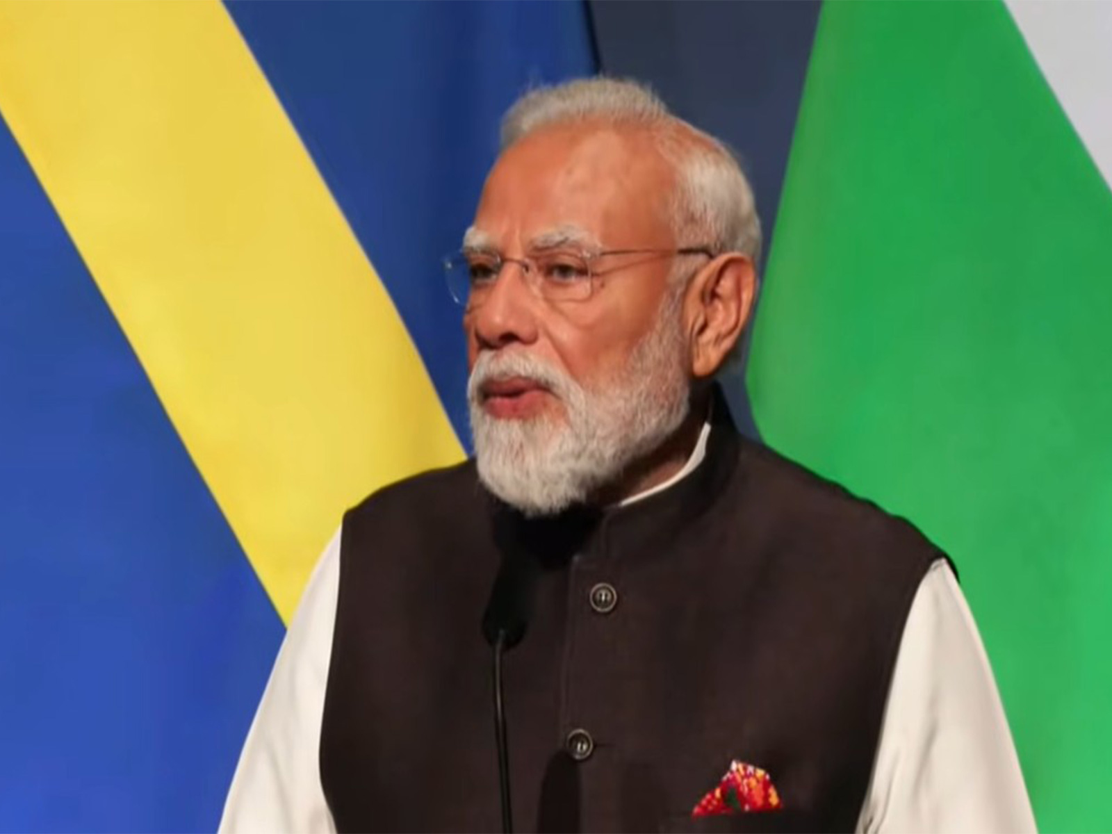 Prime Minister Narendra Modi at CEO Round Table in Gothenburg, Sweden (Photo/DD/ANI)