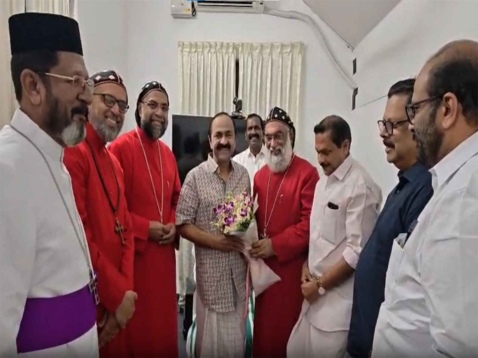 Senior bishops of Jacobite Church extend greetings to Keralam CM-designate VD Satheesan (Photo/Keralam CMO) Senior bishops of Jacobite Church extend greetings to Keralam CM-designate VD Satheesan (Photo/Keralam CMO)