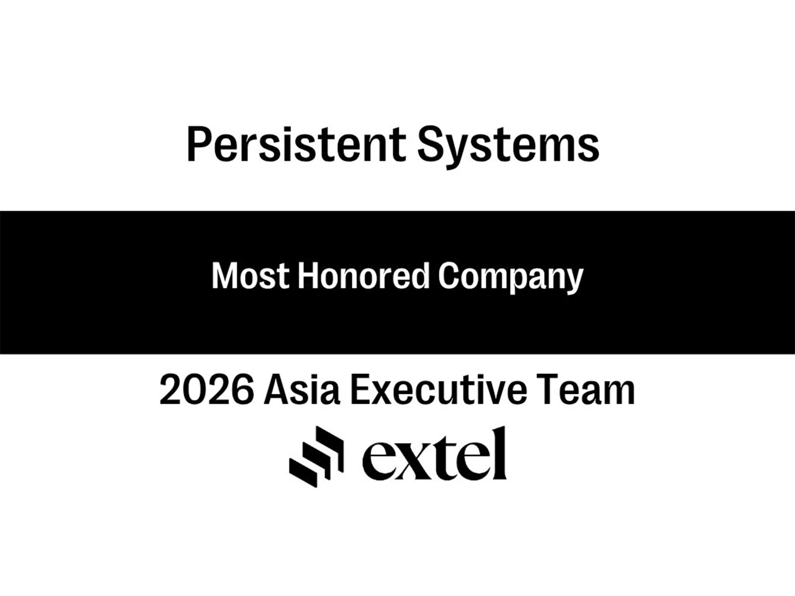 Persistent Earns Top Honors for the Third Consecutive Year in Extel’s 2026 Asia Executive Team Survey