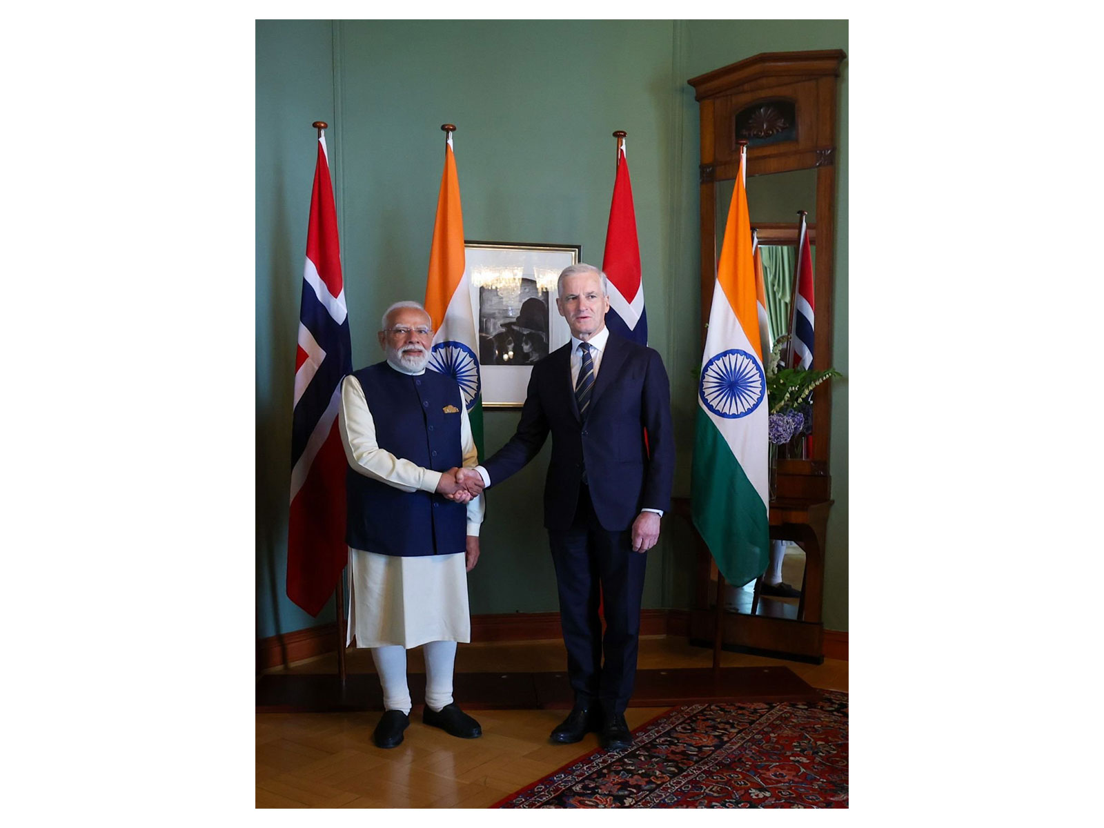 PM Modi holds bilateral meeting with Norway PM Støre (Photo/X@narendramodi)