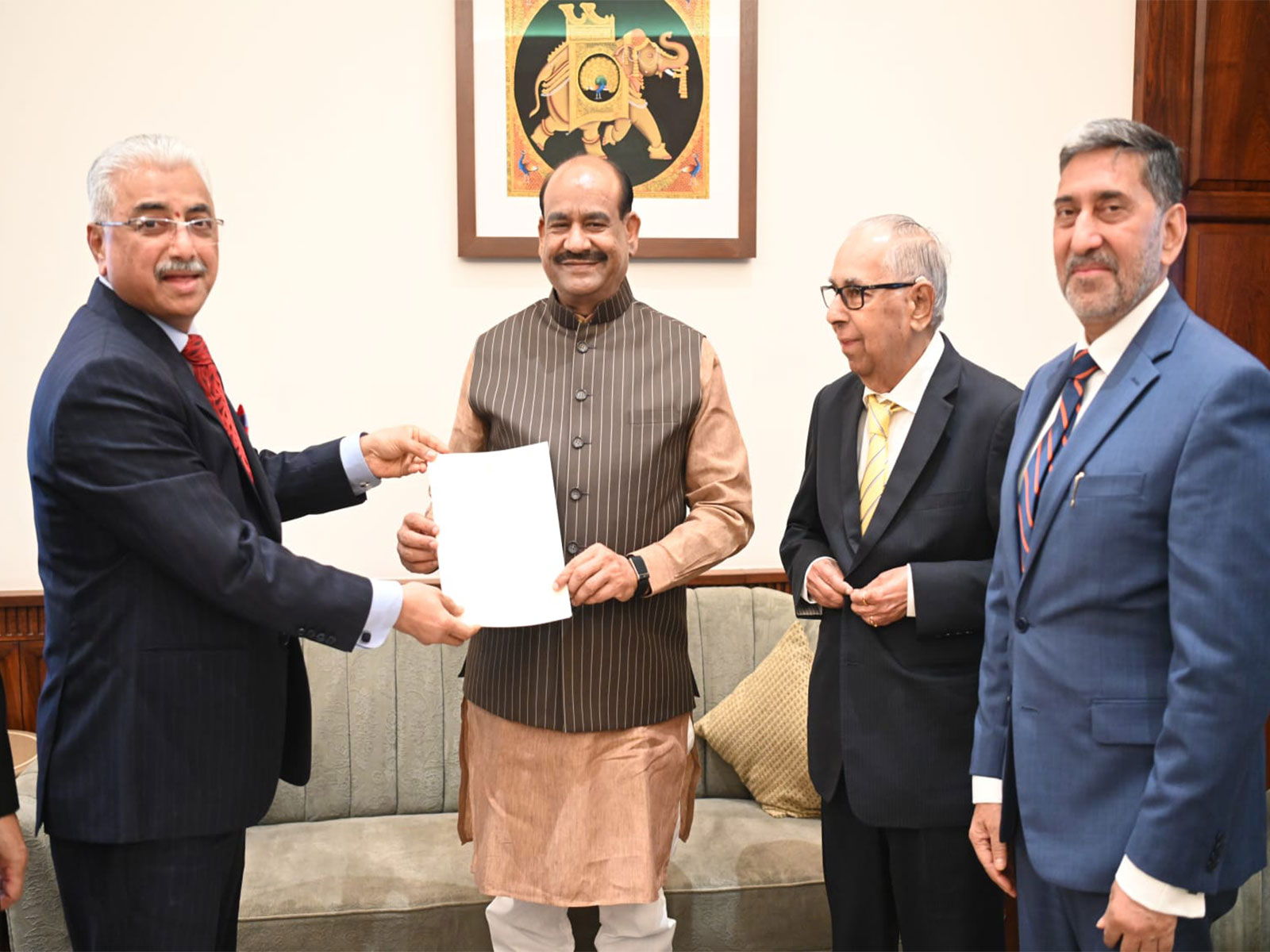 Judges Inquiry Committee submitting its report on Justice Yashwant Varma (Photo/Lok Sabha Secretariat)