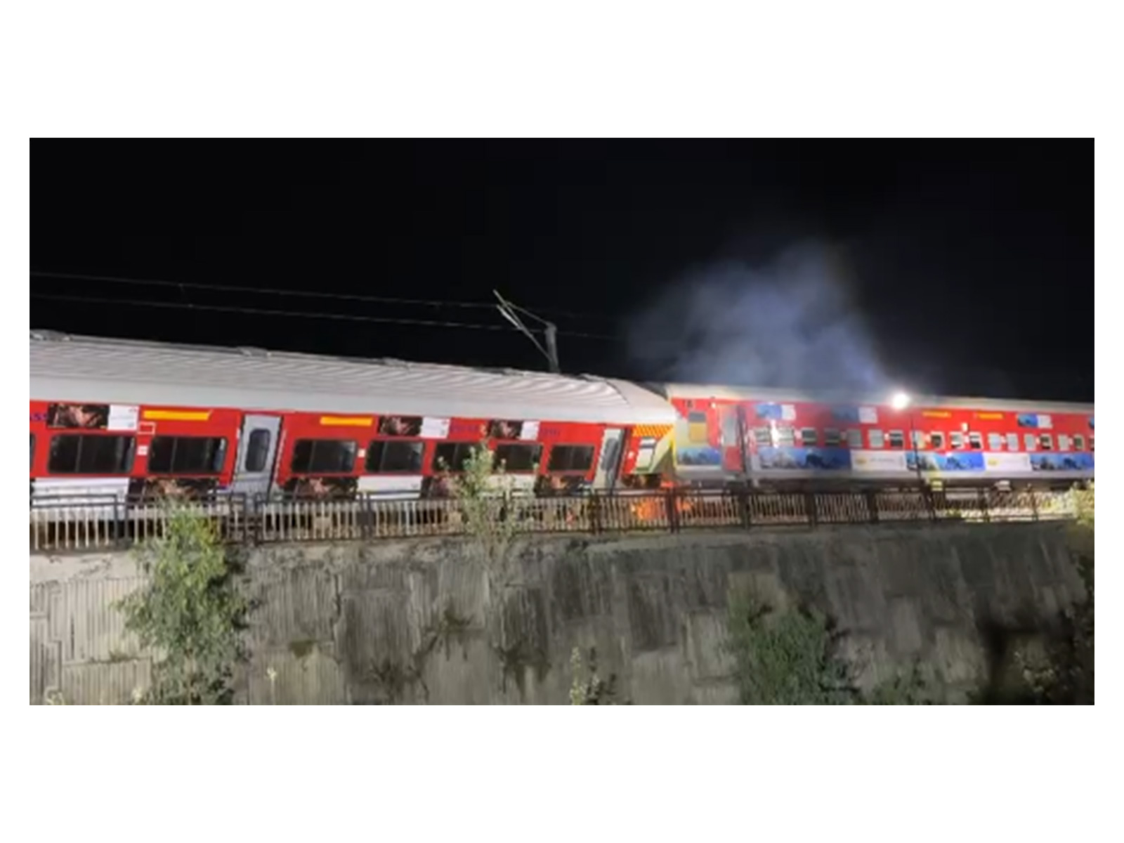 Visuals of Ujjain Express being derailed in Uttarakhand's Rishikesh (Photo/ANI) Visuals of Ujjain Express being derailed in Uttarakhand's Rishikesh (Photo/ANI)