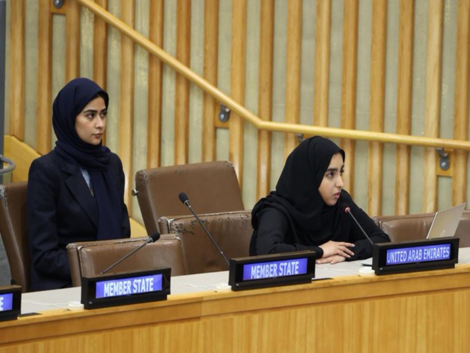  Diplomat Sarah AlAwadhi at UAE's Mission to UN (Photo/X@UAEMissionToUN)