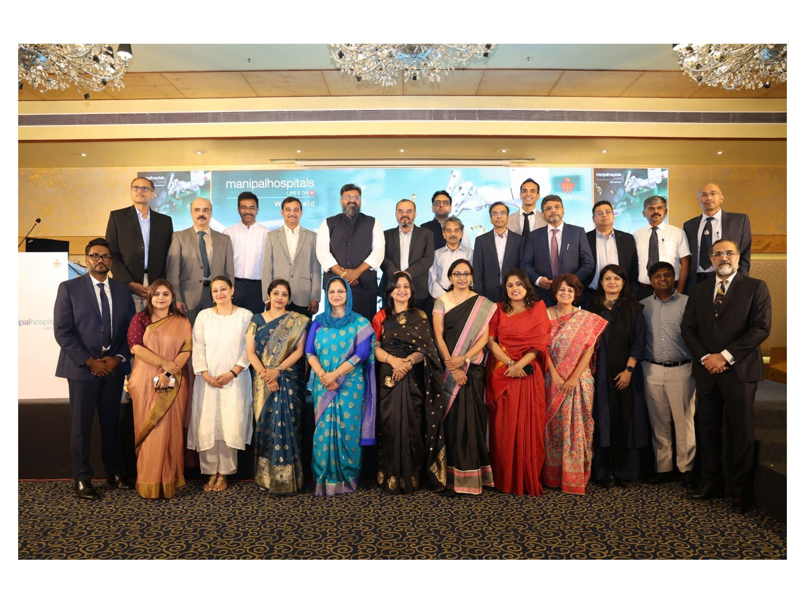 Leaders, clinicians, and experts at Manipal Hospital Whitefield come together to celebrate a landmark achievement in robotic-assisted surgery. Leaders, clinicians, and experts at Manipal Hospital Whitefield come together to celebrate a landmark achievement in robotic-assisted surgery.