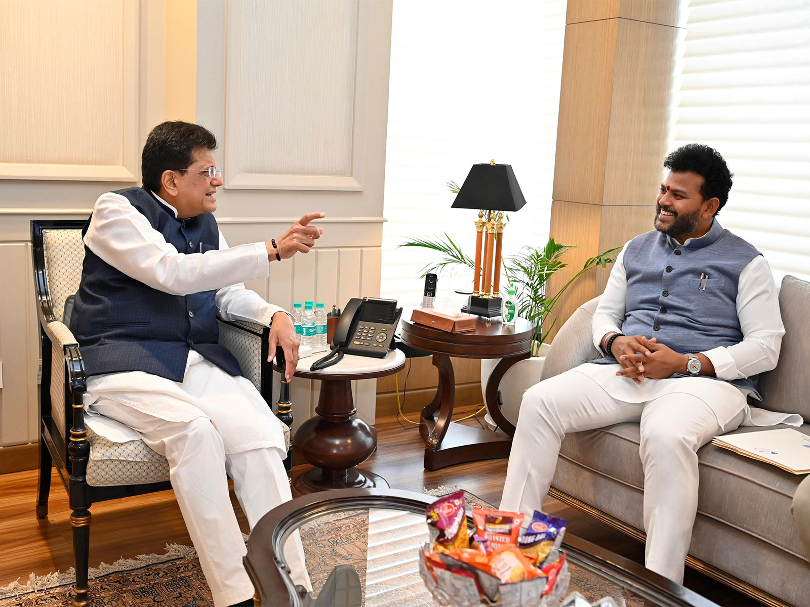 Piyush Goyal (left) with Ram Mohan Naidu Kinjarapu (Photo-X/@PiyushGoyal) Piyush Goyal (left) with Ram Mohan Naidu Kinjarapu (Photo-X/@PiyushGoyal)