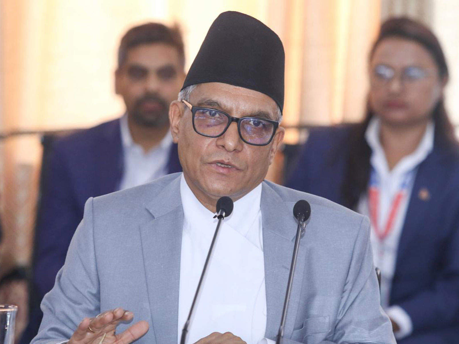 Manoj Kumar Sharma takes charge as 33rd Chief Justice of Nepal. (Photo/ANI) Manoj Kumar Sharma takes charge as 33rd Chief Justice of Nepal. (Photo/ANI)