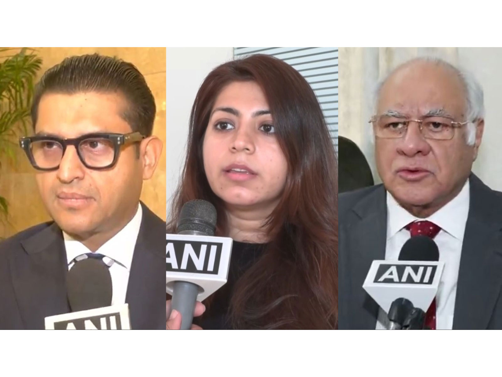 Power Gilt Treasuries Director Vineet Nahata, Advocate Sonam Chandwani and Managing Partner of Karanjawala & Company Raian Karanjawala (Photo/ANI) Power Gilt Treasuries Director Vineet Nahata, Advocate Sonam Chandwani and Managing Partner of Karanjawala & Company Raian Karanjawala (Photo/ANI)