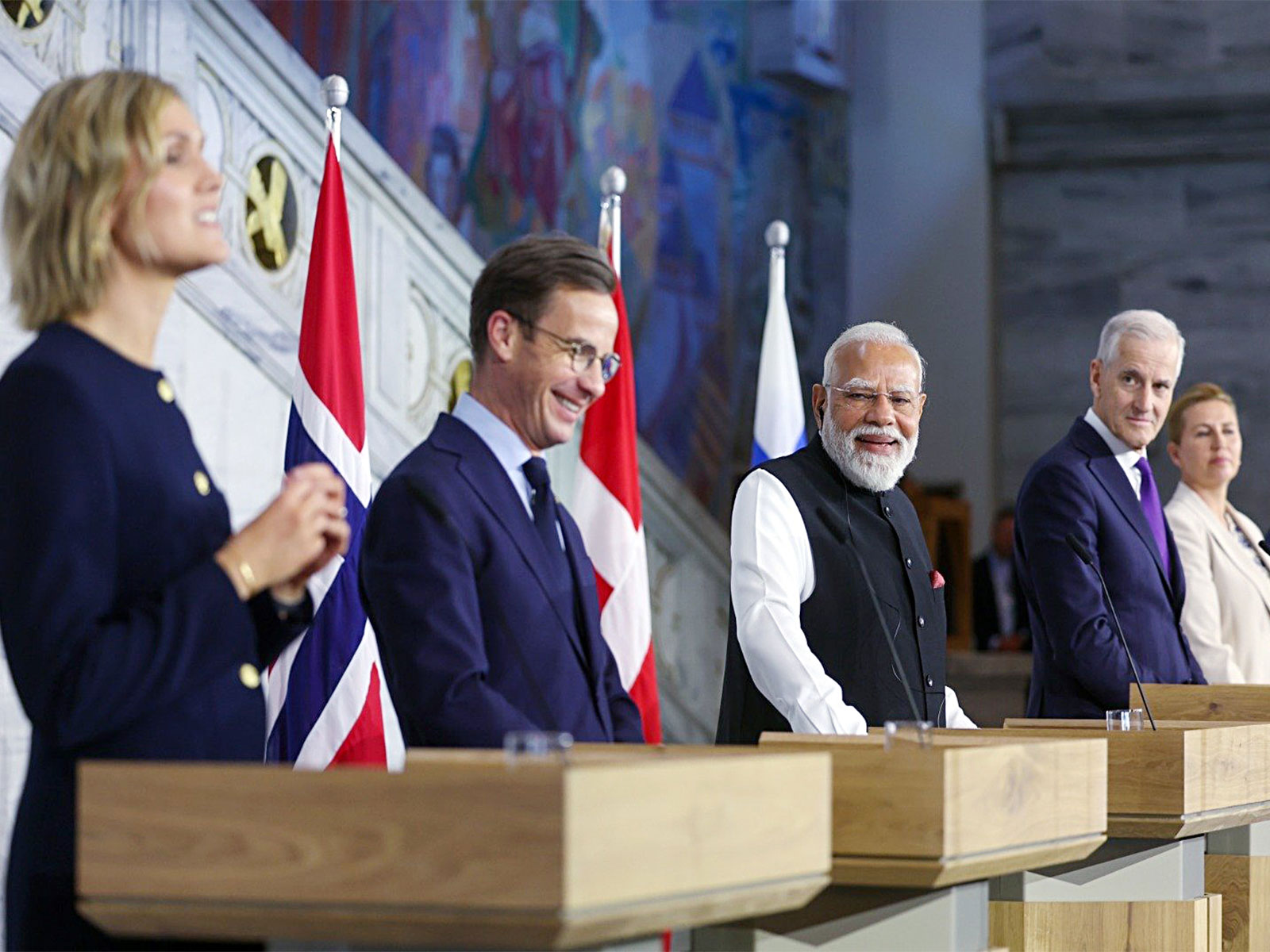 Prime Minister Narendra Modi participates in third India-Nordic summit in Oslo (Photo/ File Photo/ANI) Prime Minister Narendra Modi participates in third India-Nordic summit in Oslo (Photo/ File Photo/ANI)