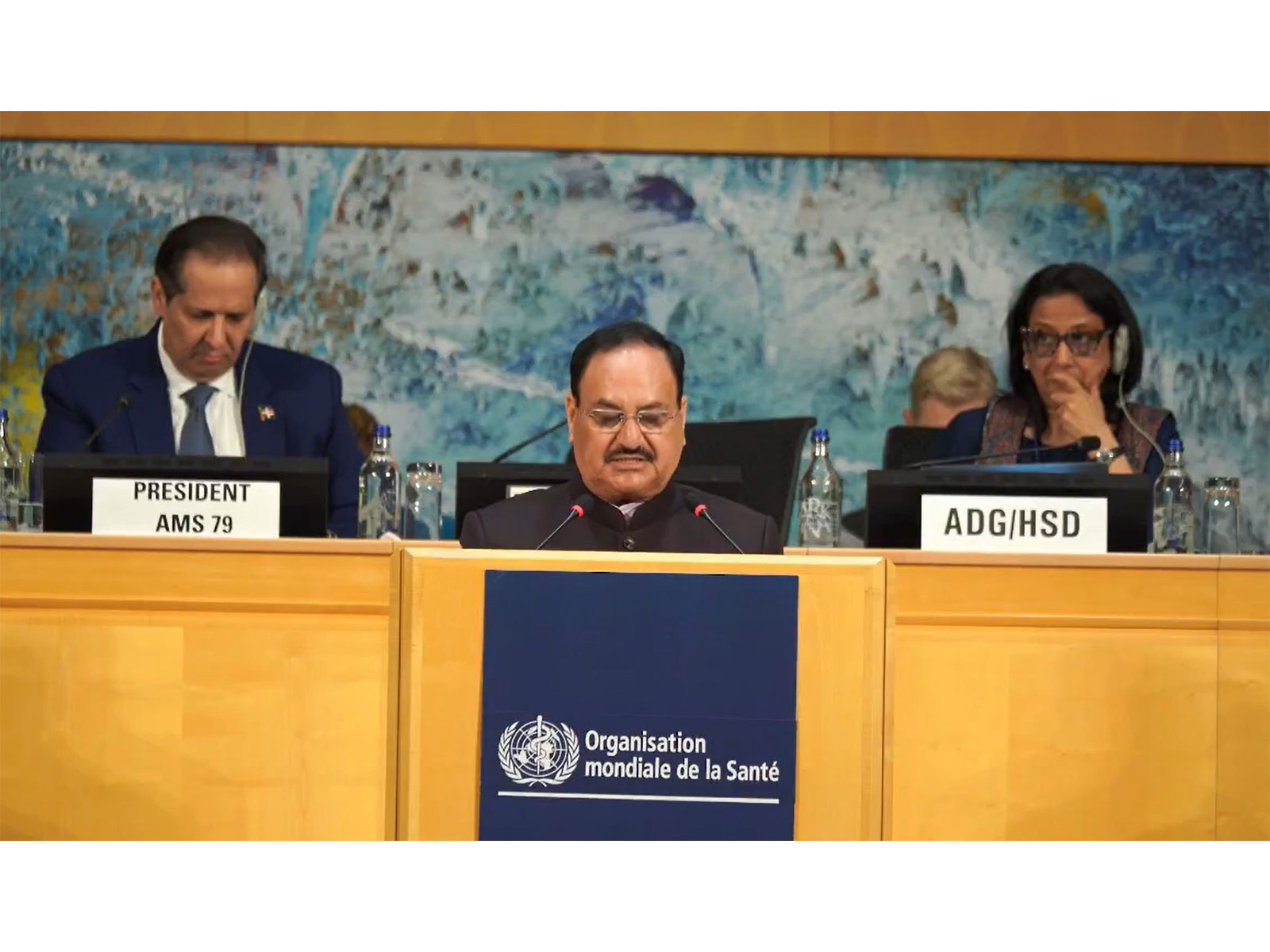 Union Health Minister JP Nadda delivering address at 79th World Health Assembly in Geneva (Photo/X/@JPNadda) Union Health Minister JP Nadda delivering address at 79th World Health Assembly in Geneva (Photo/X/@JPNadda)