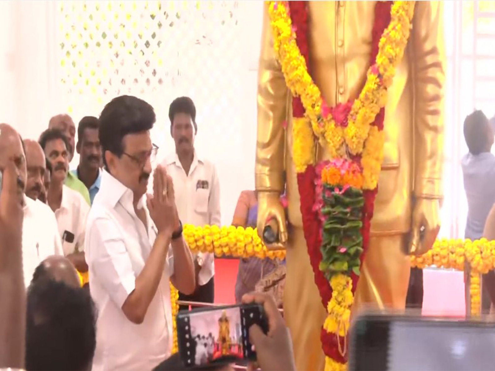 DMK  President MK Stalin at Gandhi Mandapam (Photo/ANI)