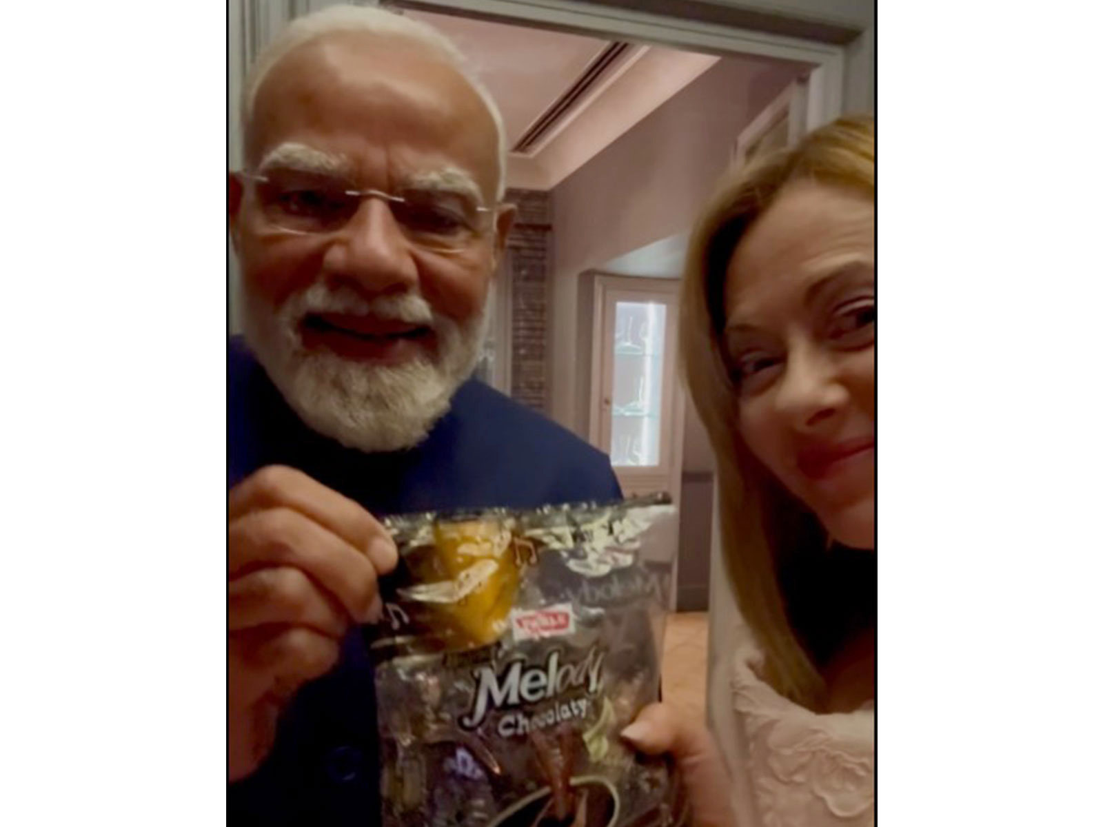 PM Modi’s gifts ‘Melody’ toffees to Italian PM Meloni (Photo/X@GiorgiaMeloni)