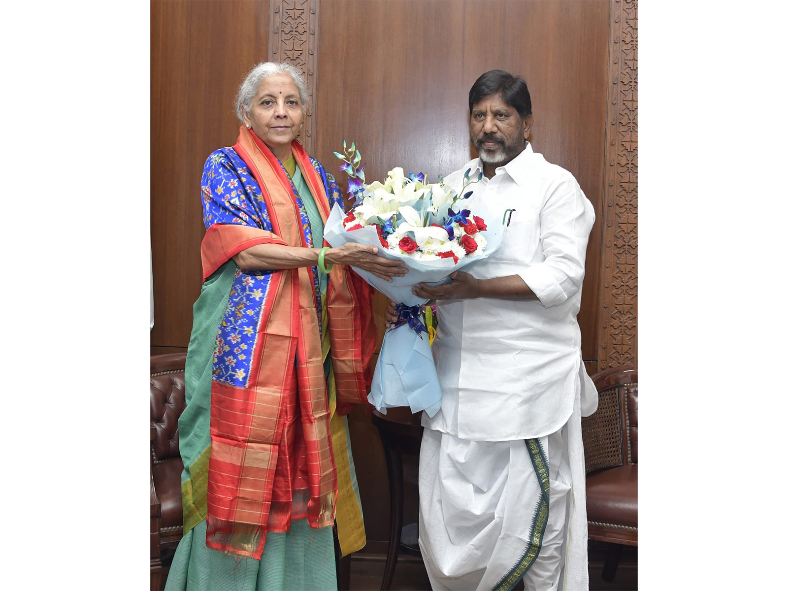 Telangana Deputy Chief Minister Bhatti Vikramarka Mallu and Union Finance Minister Nirmala Sitharaman (Photo/@Bhatti_Mallu)