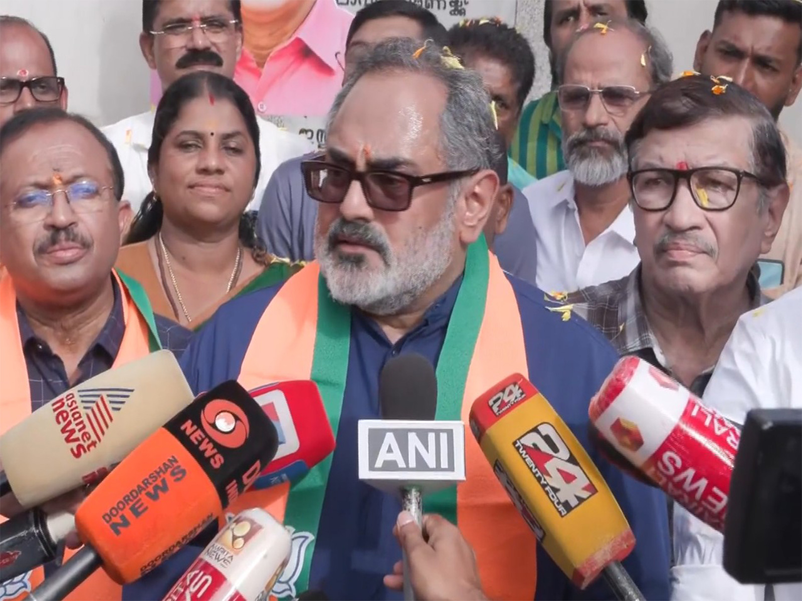 Keralam Bhartiya Janata Party (BJP) president Rajeev Chandrasekhar (Photo/ANI)