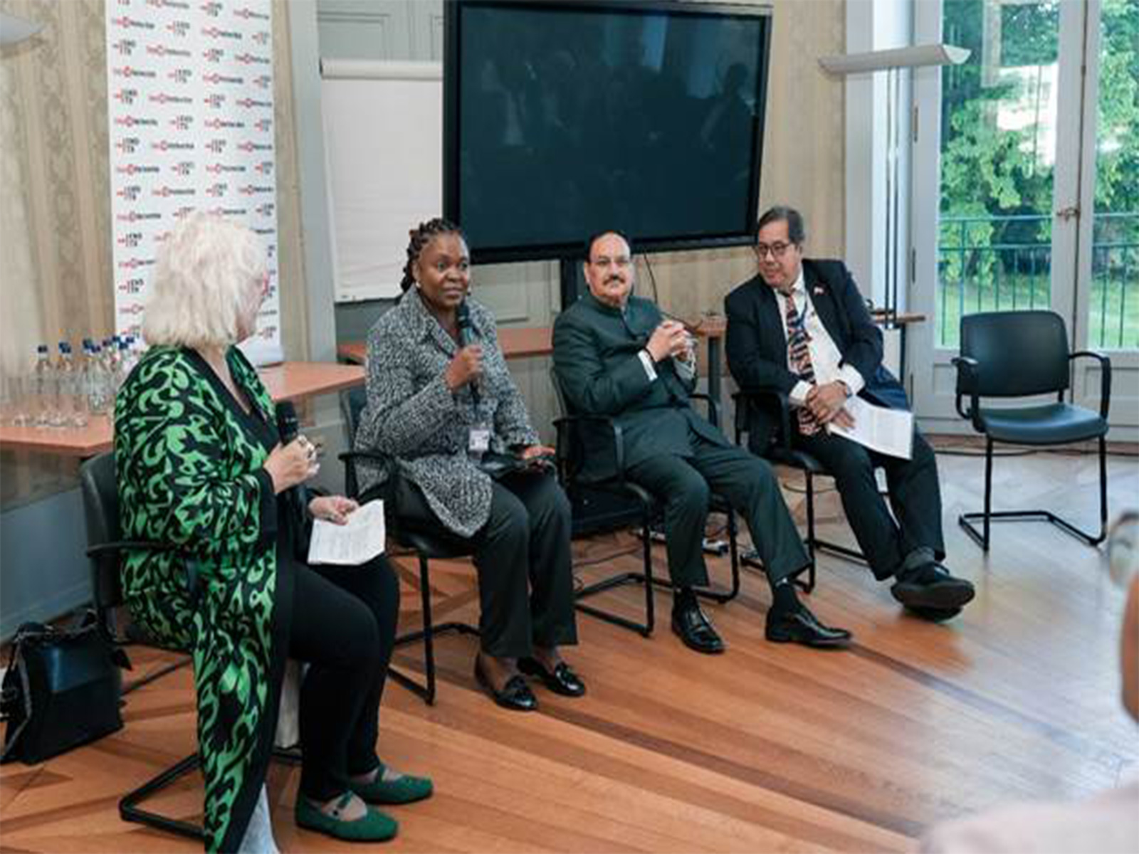 J P Nadda Addresses Stop TB Partnership Side-Event in Geneva (Photo/PIB)