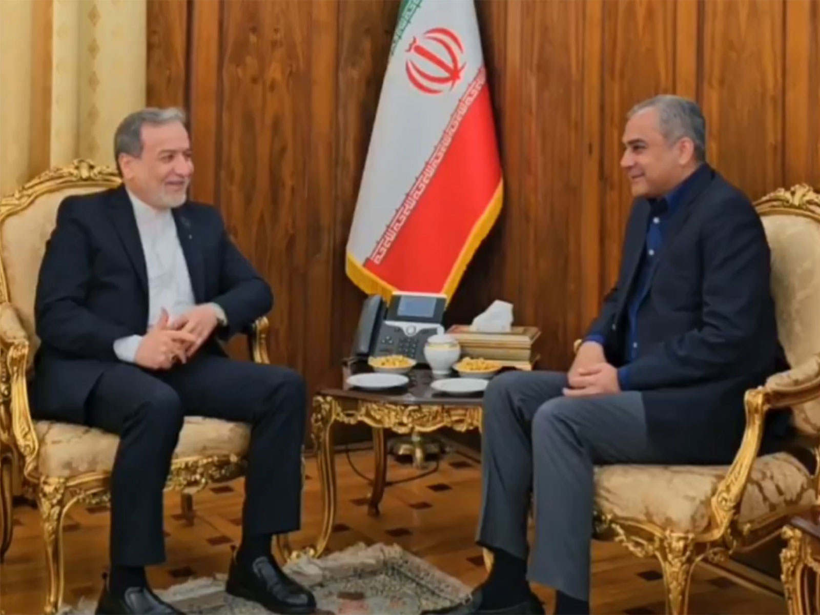 Pak Interior Minister Mohsin Naqvi with Iranian Foreign Minister Abbas Araghchi (Photo/ Iranian Foreign Ministry) 