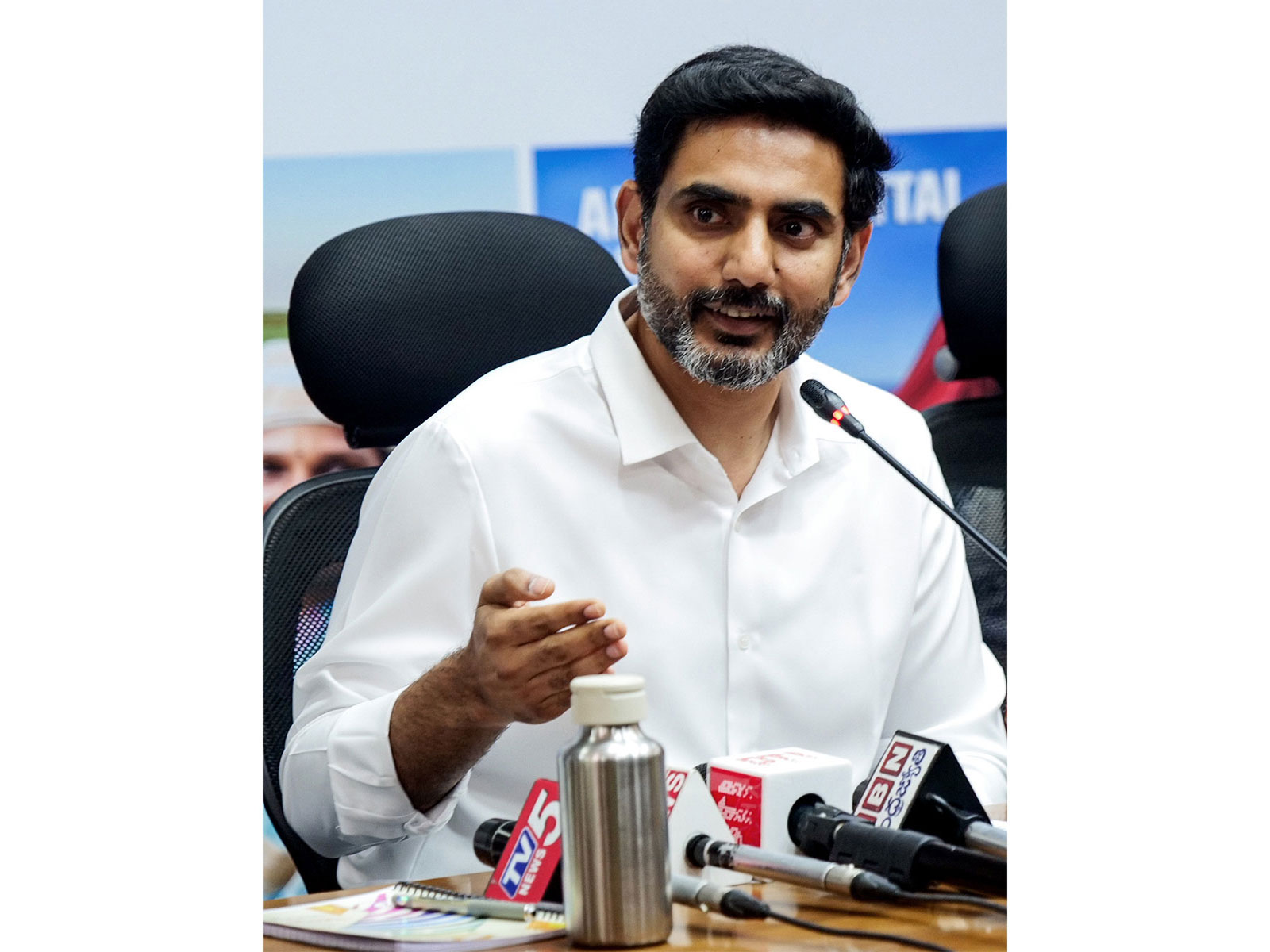 Andhra Pradesh Minister and TDP leader Nara Lokesh (File Photo/ANI)
