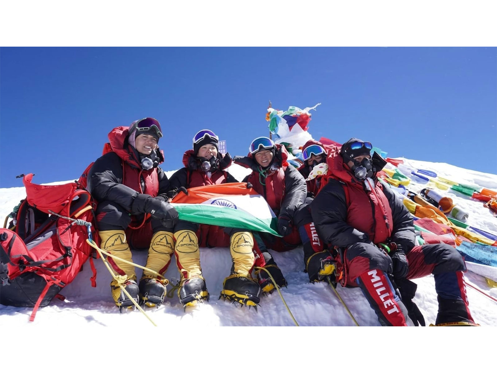 ITBP’s all-women expedition successfully summits Mt Everest (Photo/X/@ITBP_official) ITBP’s all-women expedition successfully summits Mt Everest (Photo/X/@ITBP_official)