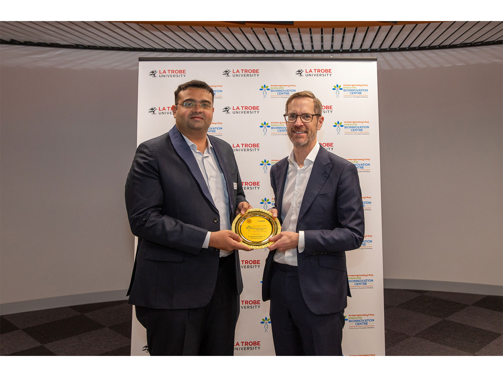 Dr Mohamed A.A, MD, Bangalore Bio innovation Centre along with Professor Theo Farrell, VC, La Trobe University, Australia