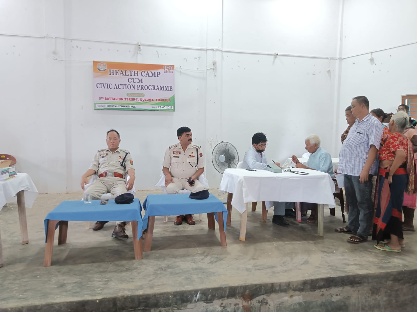 Tripura State Rifles's 5th Battalion organised Health-cum-Civic Action Programme (Photo/ANI)