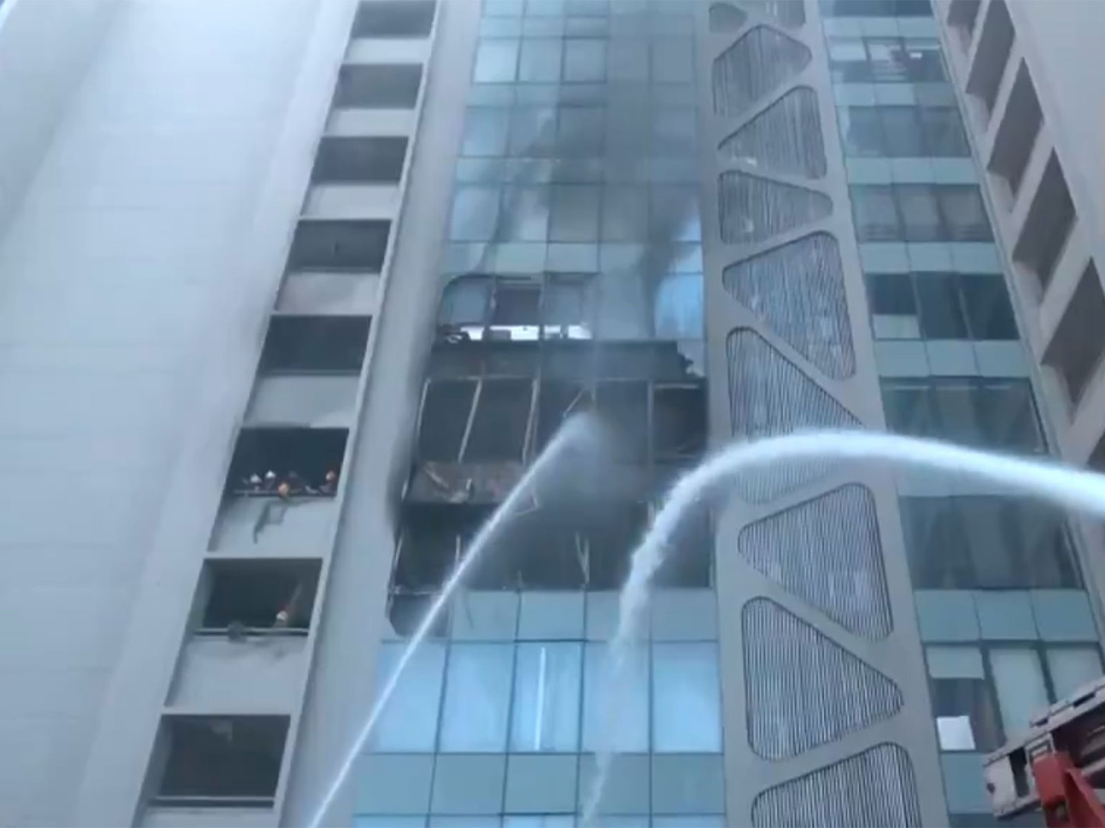 Fire broke out in Solitaire Tower (Photo/ANI) Fire broke out in Solitaire Tower (Photo/ANI)
