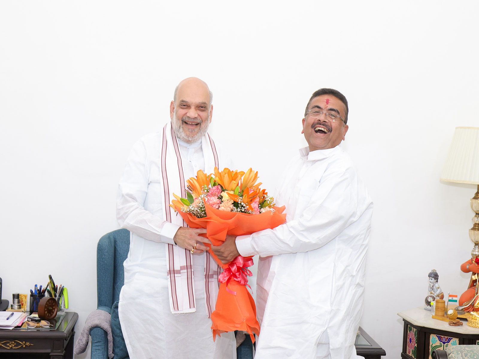 Union Home Minister Amit Shah met West Bengal Chief Minister Suvendu Adhikari (Photo/X@AmitShah)