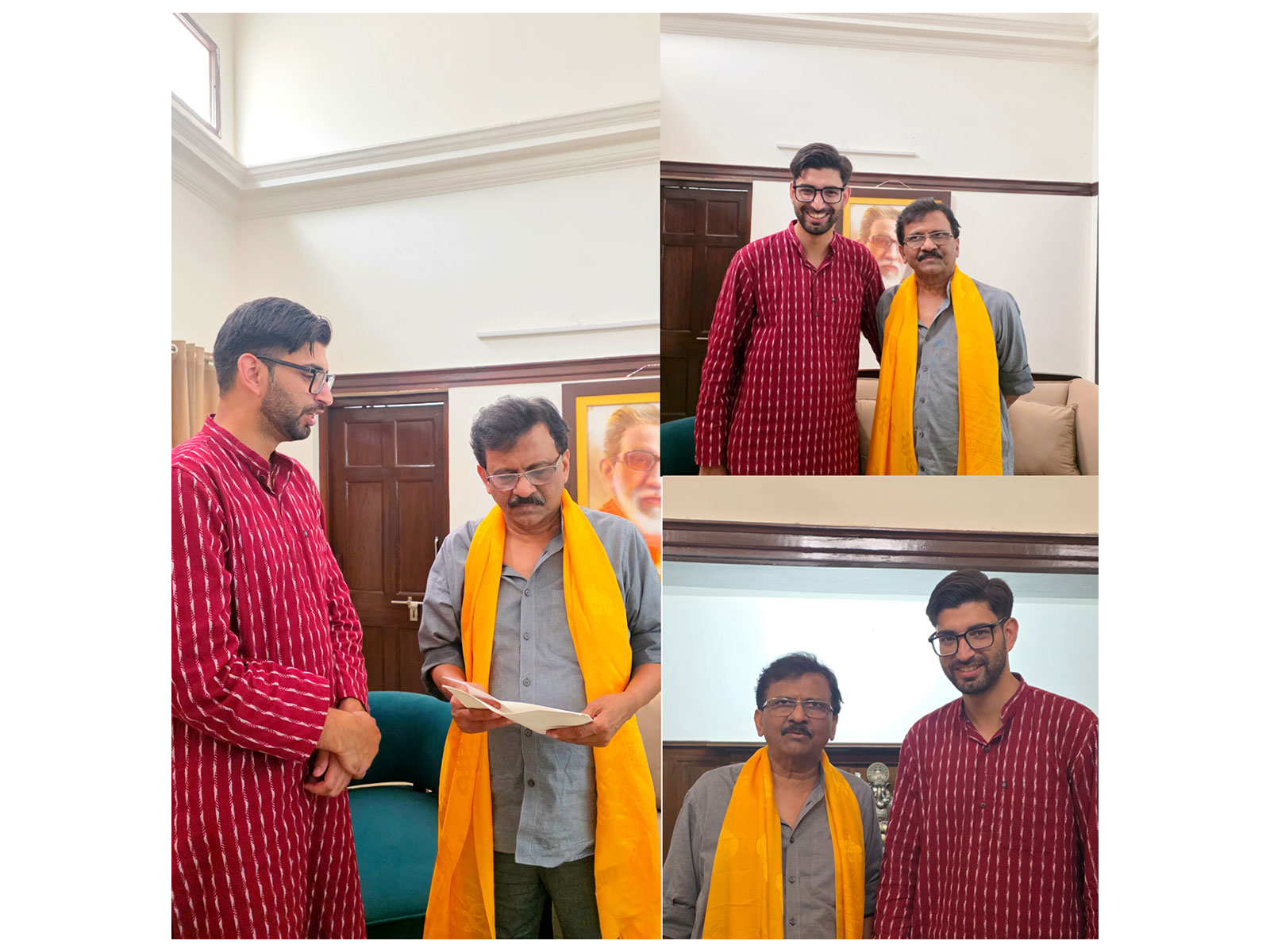 JKSA National Convenor Nasir Khuehami and Shiv Sena (UBT) MP Sanjay Raut (Photo/JKSA) JKSA National Convenor Nasir Khuehami and Shiv Sena (UBT) MP Sanjay Raut (Photo/JKSA)