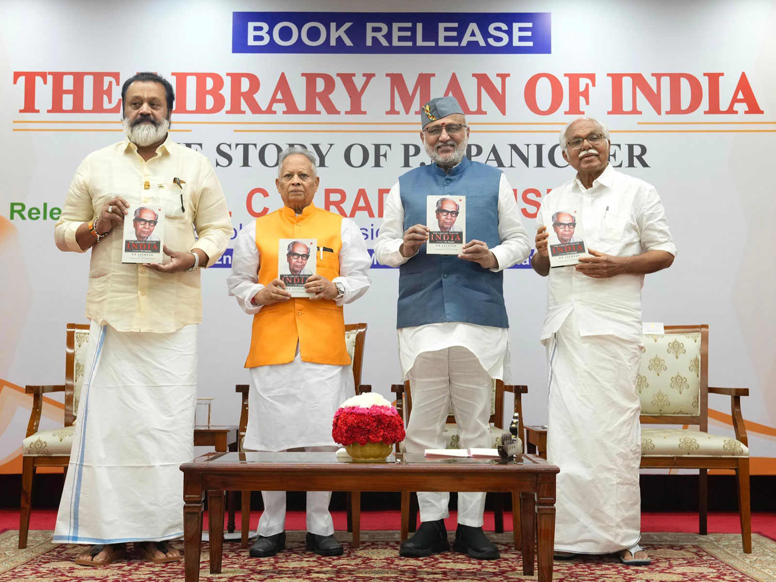 Vice President CP Radhakrishnan releases book on PN Panicker (Photo/PIB)