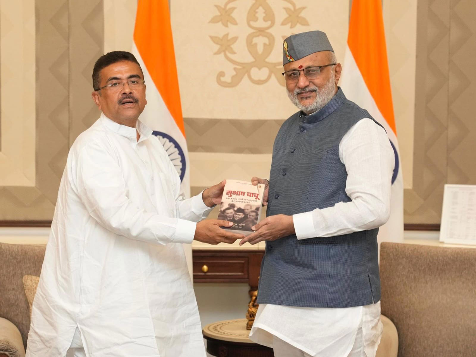 West Bengal Chief Minister Suvendu Adhikari and Vice President CP Radhakrishnan (Photo/X/@VPIndia)