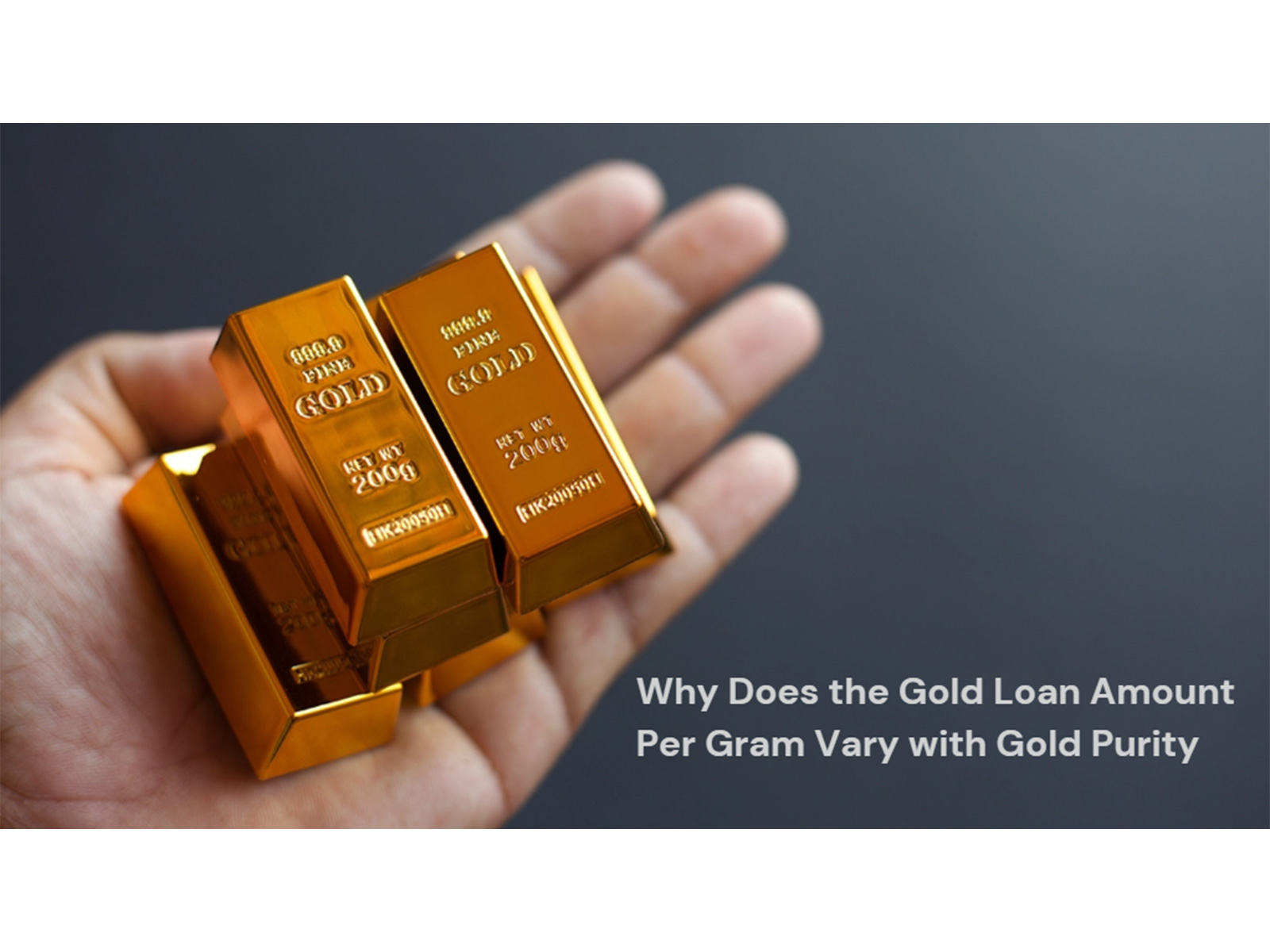 Why Does the Gold Loan Amount Per Gram Vary with Gold Purity