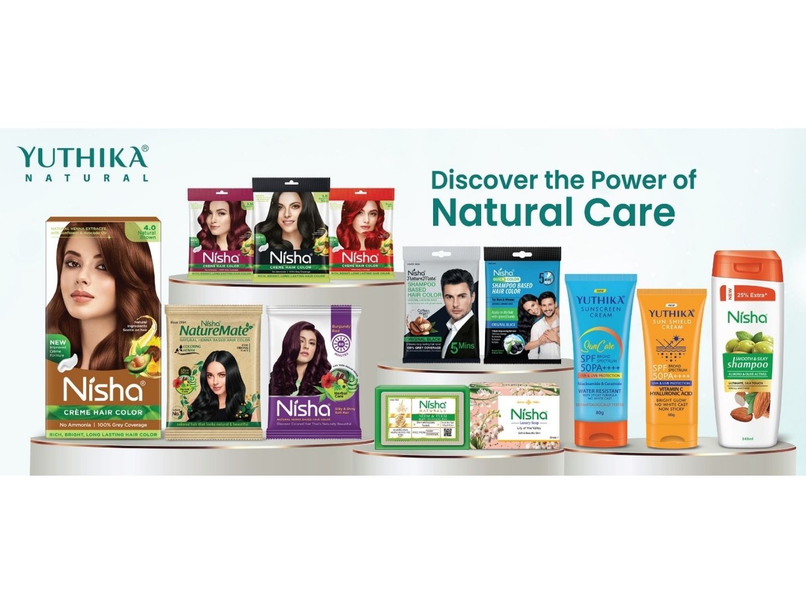 Yuthika Launches Yuthika Sun Shield Cream SPF 50 in it’s skin care and expands hair color range as a global brand