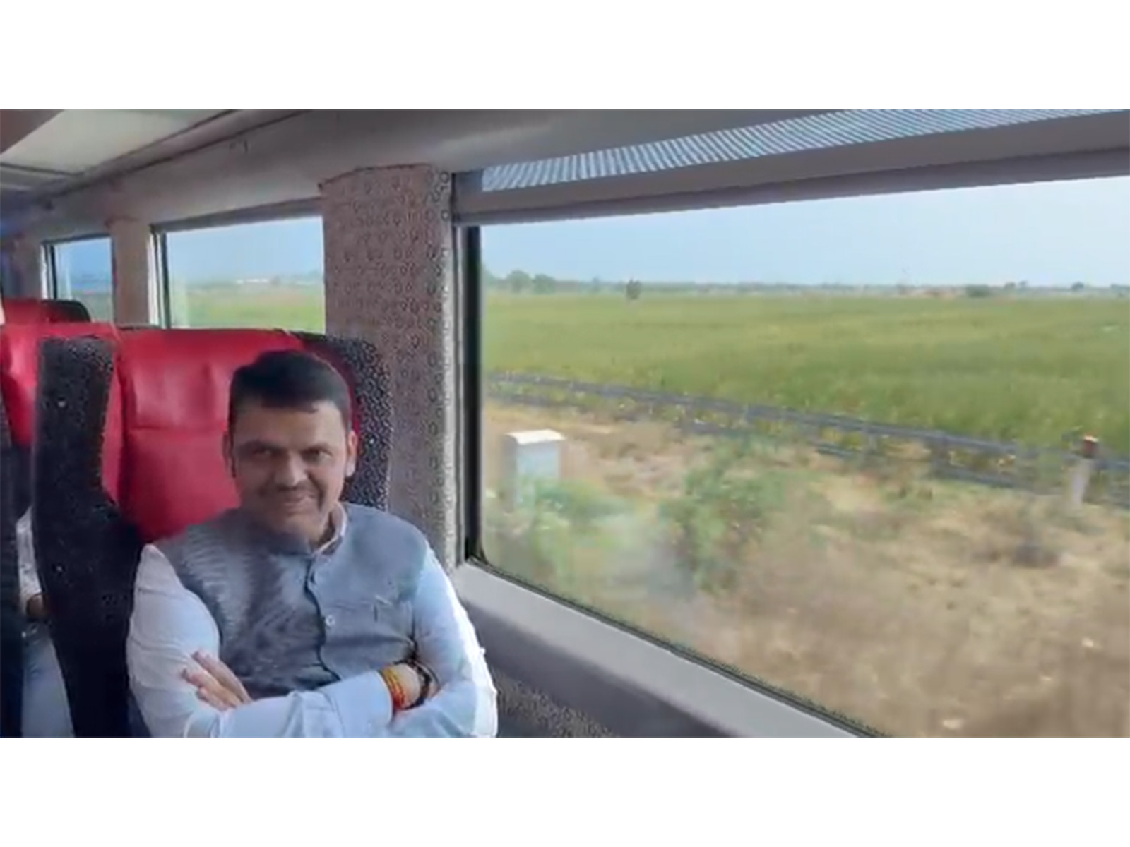 CM Devendra Fadnavis travels to Shirdi via Vande Bharat train (Photo/ANI)