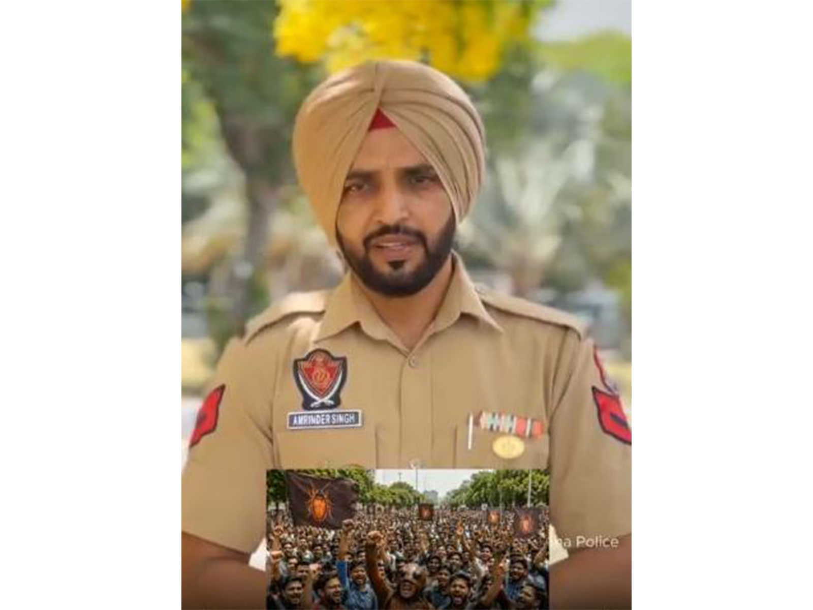 Police official issues a warning against the cyber scam (Photo/ @Ludhiana_Police) Police official issues a warning against the cyber scam (Photo/ @Ludhiana_Police)