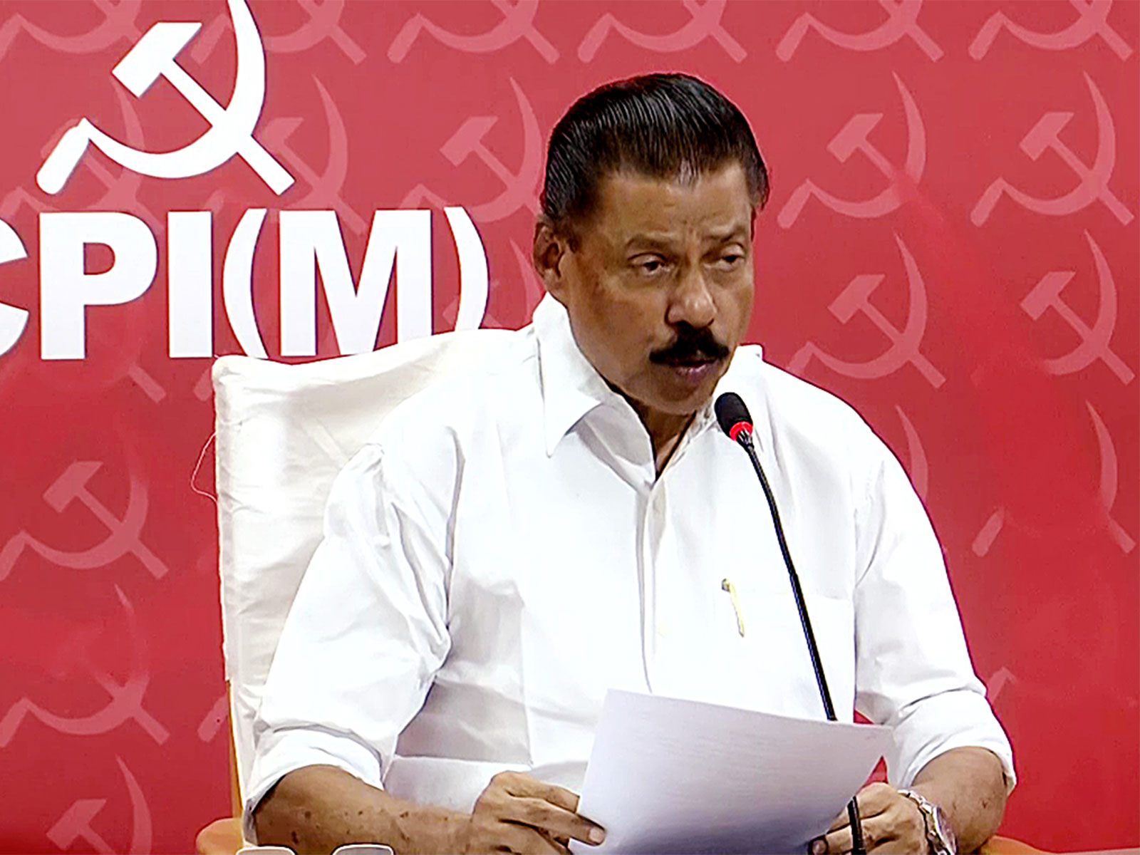 CPI(M) Keralam State Committee Secretary MV Govindan (File photo/ANI)