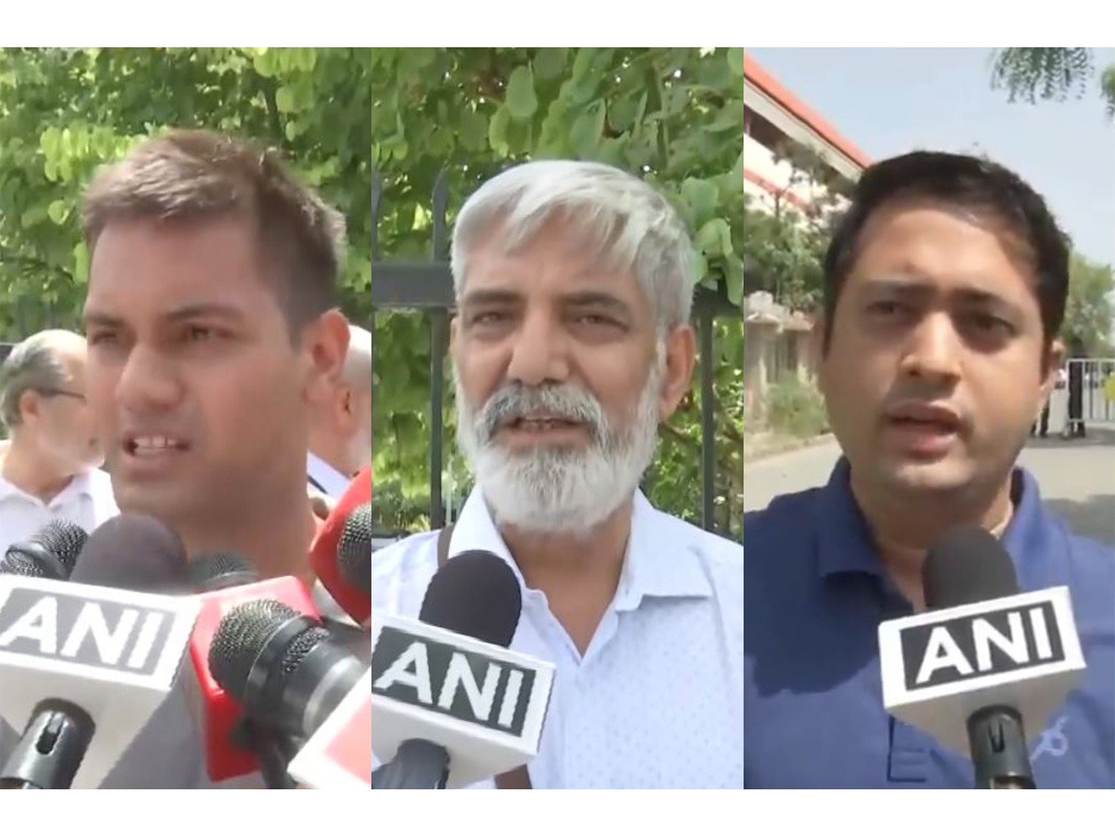 Twisha Sharma’s brother, Major Harshit Sharma, father Navnidhi Sharma, and relative (Photo/ANI)