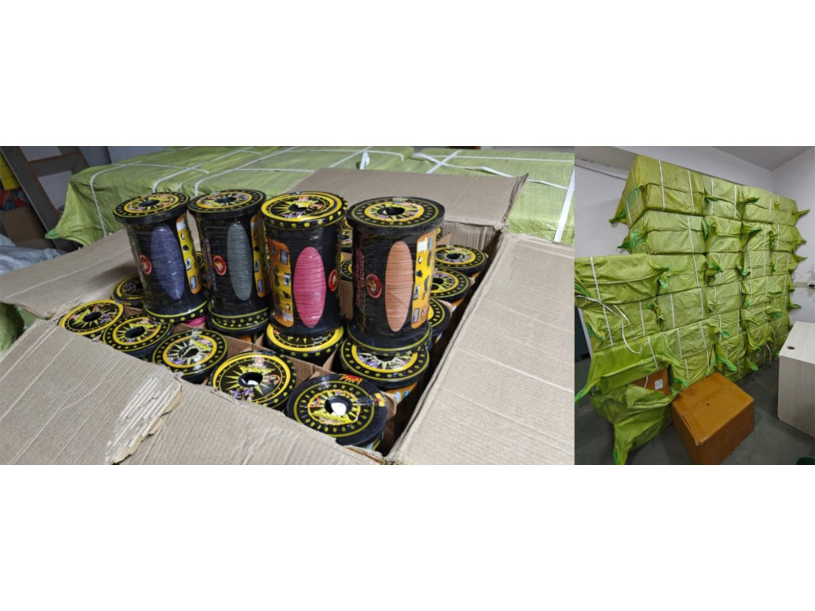Recovered prohibited synthetic kite string (Photo/ANI) Recovered prohibited synthetic kite string (Photo/ANI)