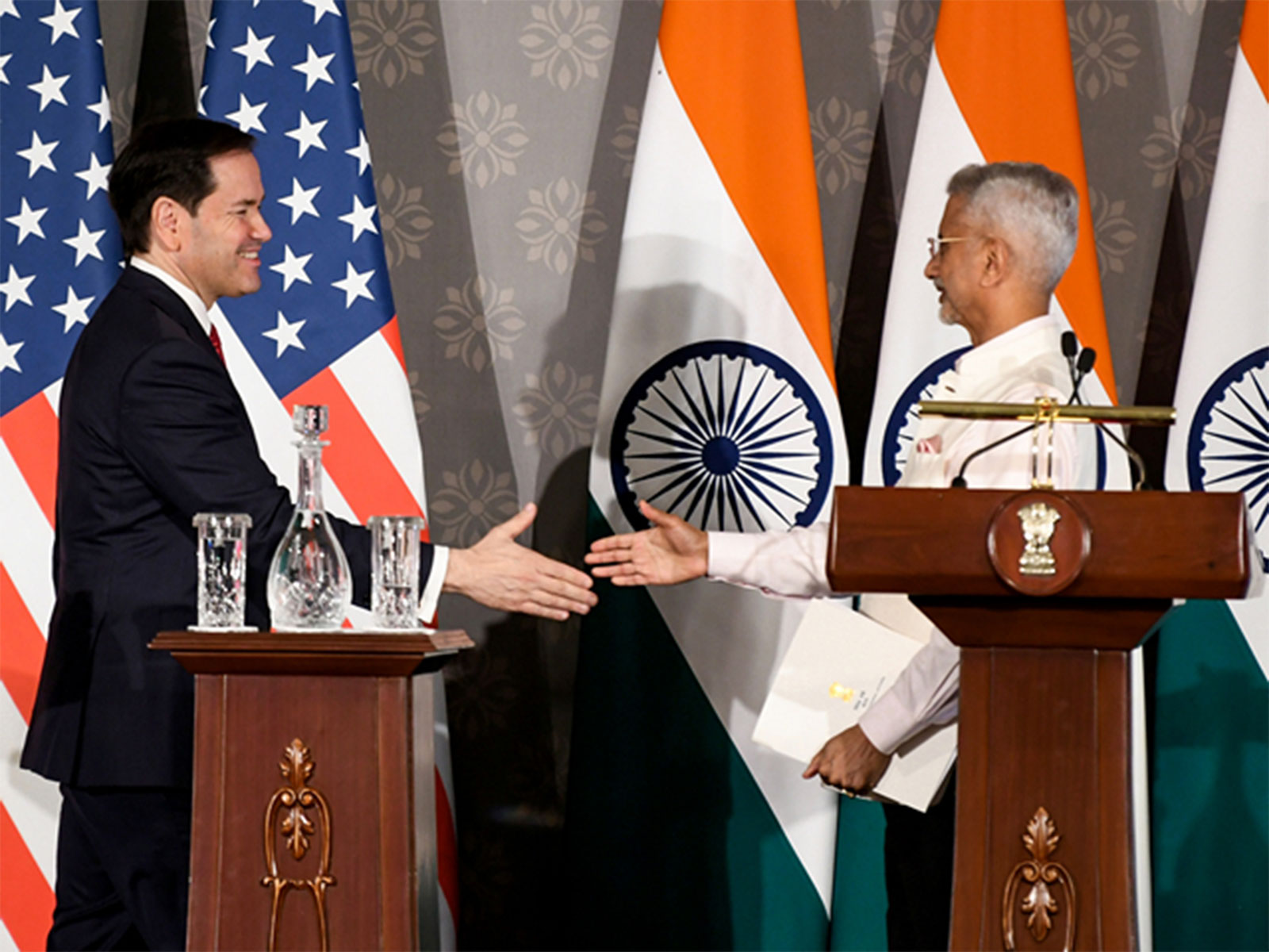 U.S. Secretary of State Marco Rubio and EAM S. Jaishankar in Joint Press Conference at Hyderabad House (Photo/ANI) U.S. Secretary of State Marco Rubio and EAM S. Jaishankar in Joint Press Conference at Hyderabad House (Photo/ANI)