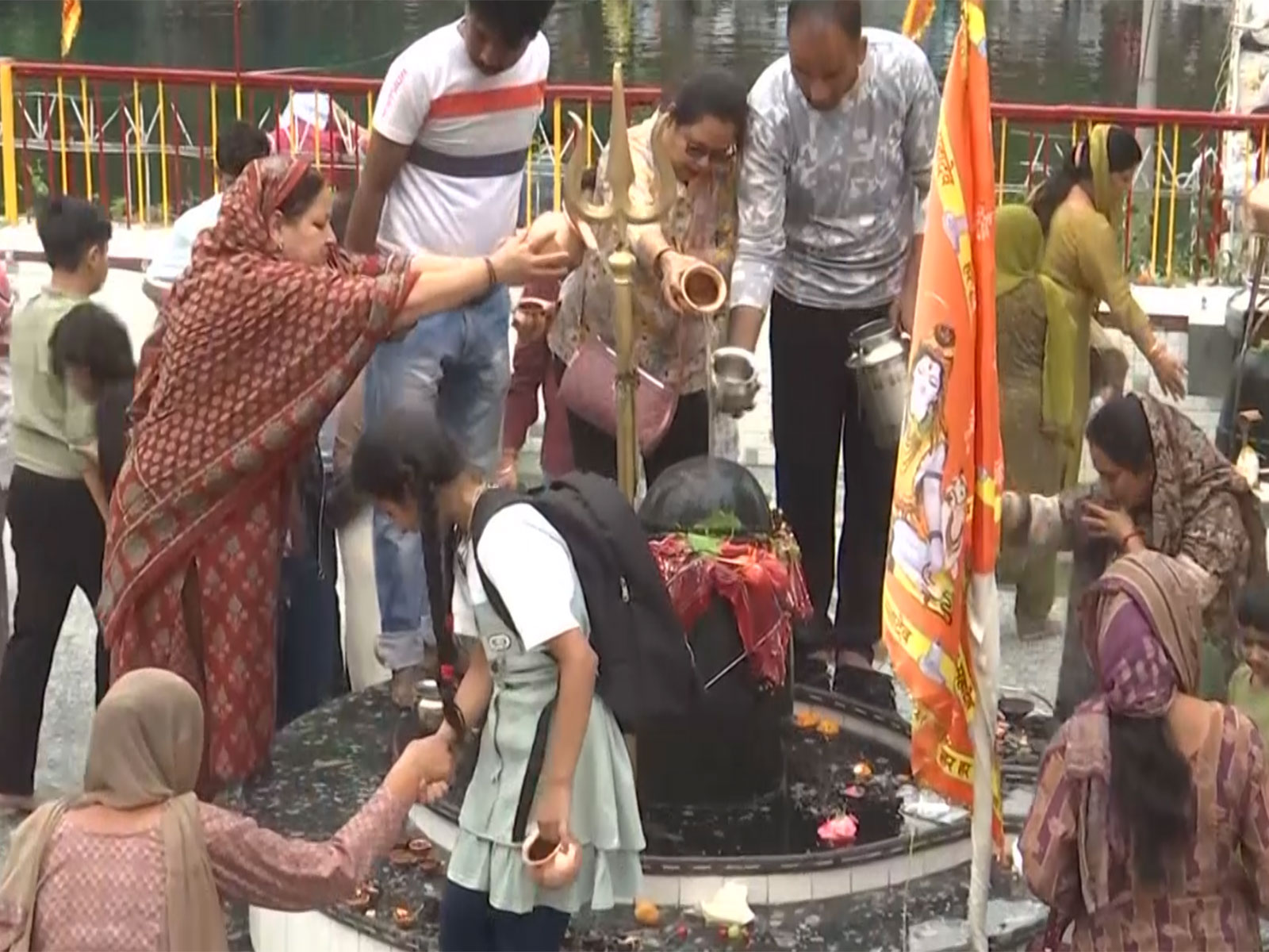 Devotees at Martand Sun Temple (Photo/ANI) Devotees at Martand Sun Temple (Photo/ANI)